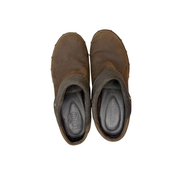Merrell Drizzle Luxe Wrap Studded Brown Leather Clogs Size 7.5 - Picture 9 of 10